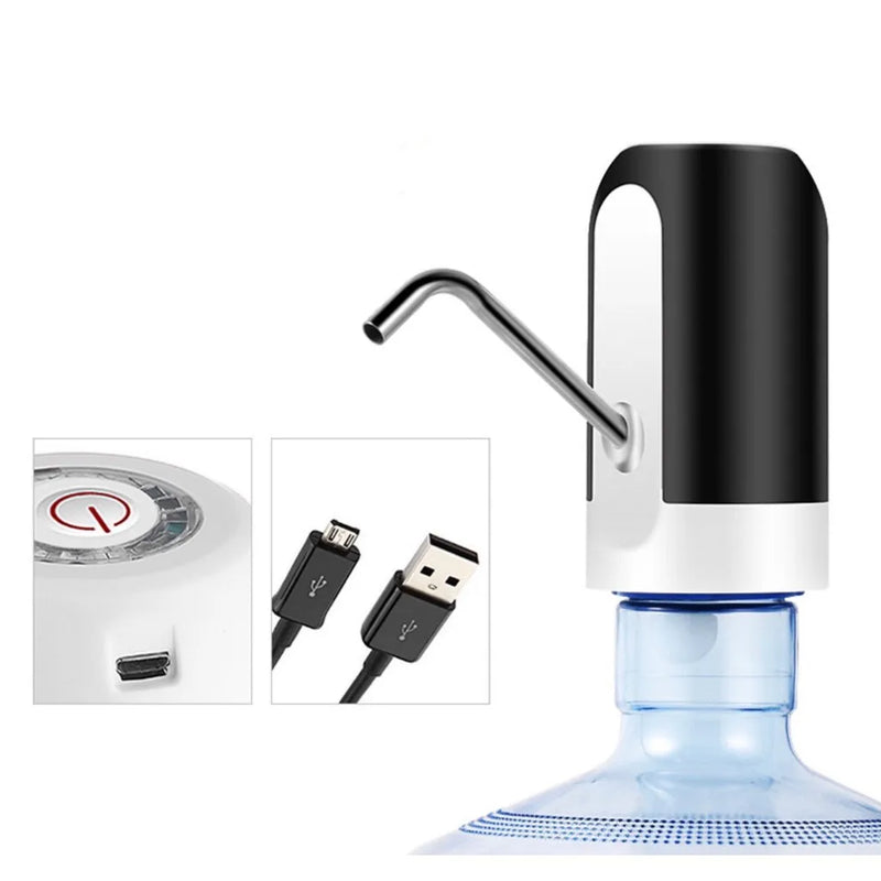 Bomba Elétrica Universal para Garrafão de Água – Recarregável